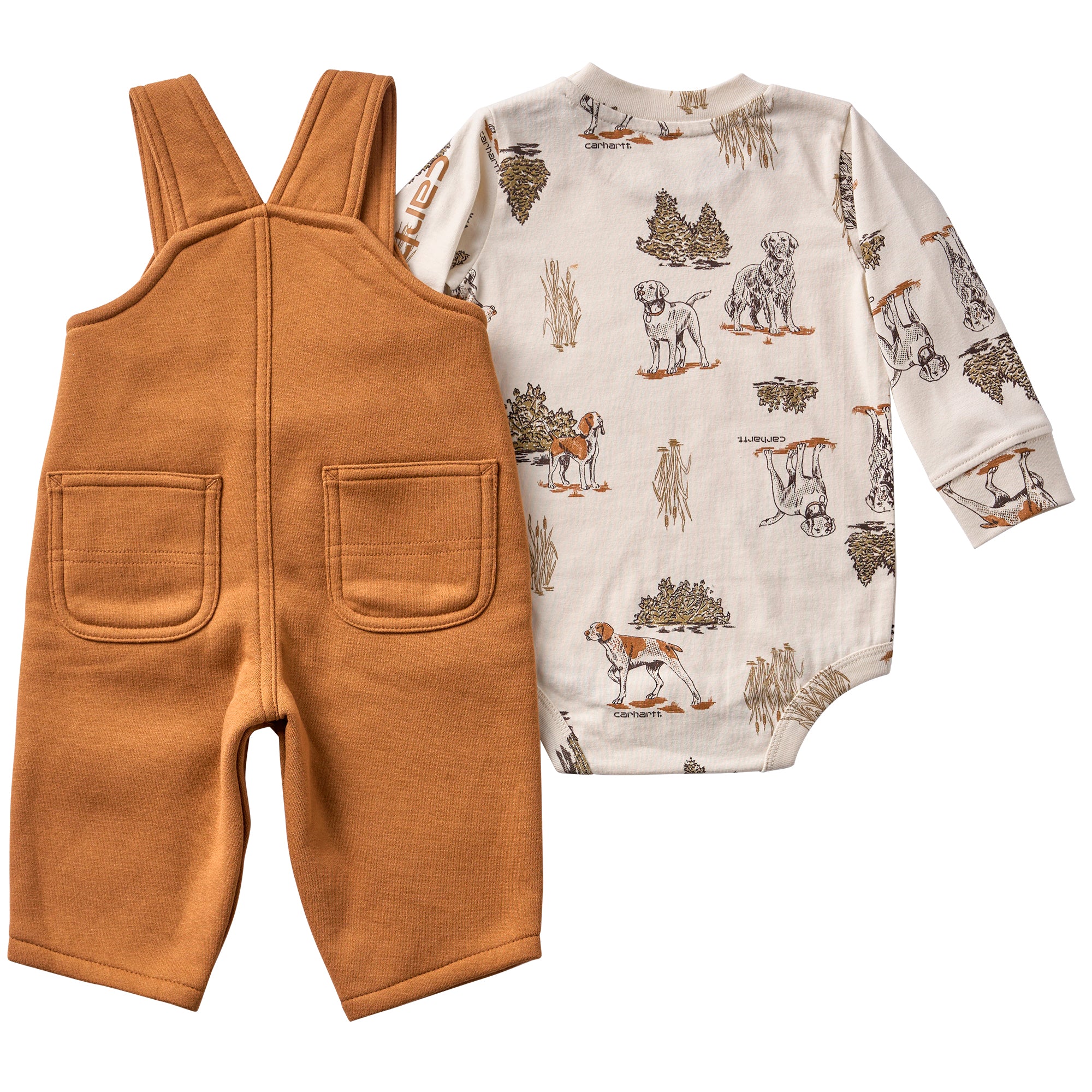 CG8145 - Carhartt Long-Sleeve Bodysuit and Fleece Overall Set