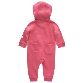 CM9732- Carhatt Infant Girl's Long-Sleeve Fleece Zip-Front Hooded Coverall