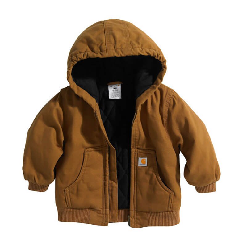 CP8430 - Carhartt Kid's Canvas Insulated Hooded Active Jacket