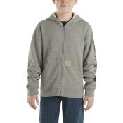 CP8675 - Carhartt Kid's Long-Sleeve Full-Zip Logo Sweatshirt
