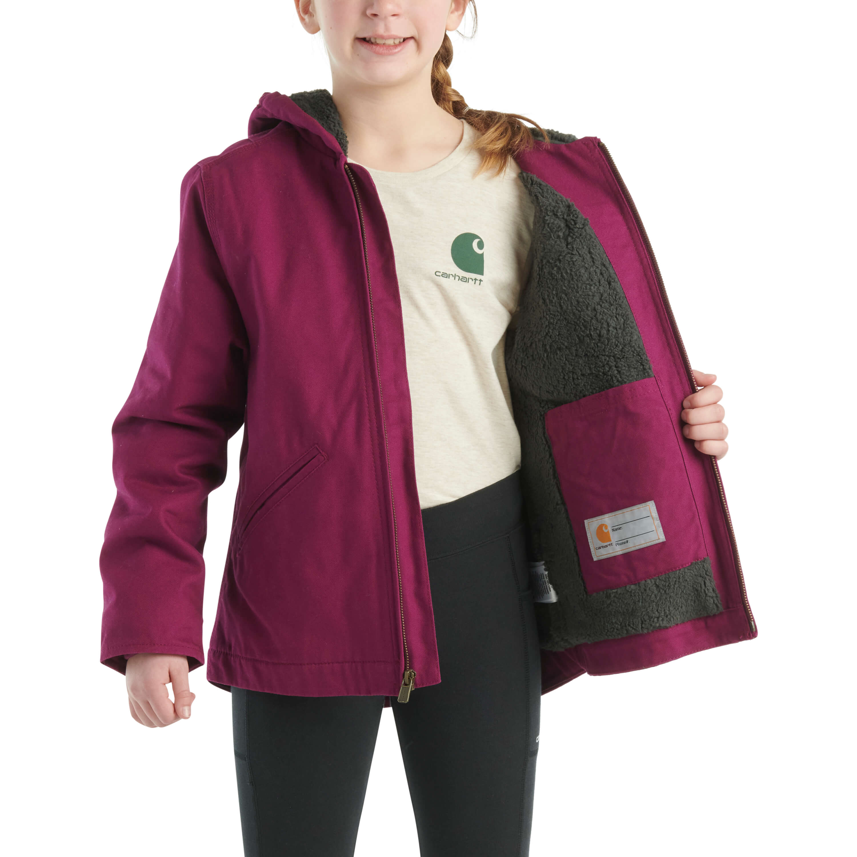 CP9547 - Carhartt Girl's Canvas Insulated Hooded Jacket