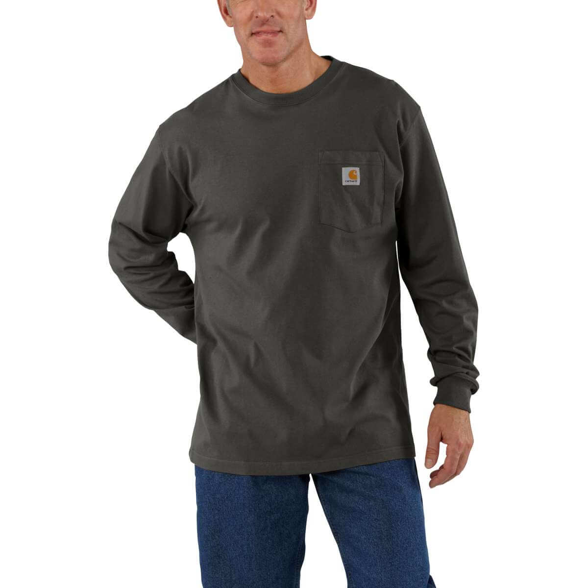 Loose Fit Heavyweight Long-Sleeve Pocket T-Shirt K126 306