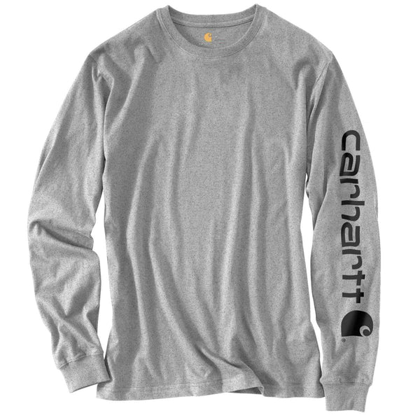 Carhartt Men's Loose Fit Heavyweight Long-Sleeve Logo Sleeve