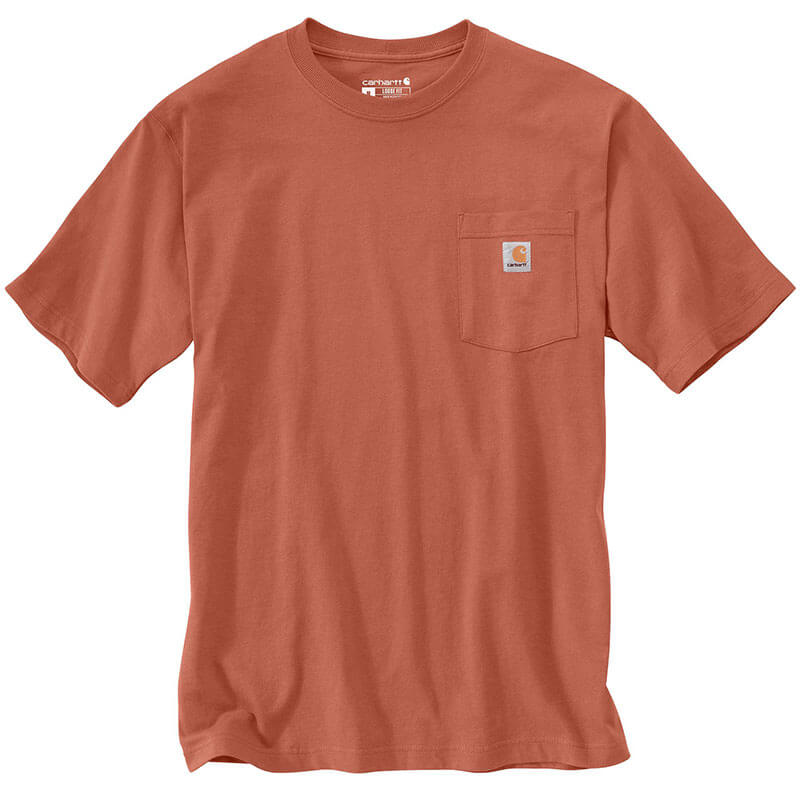 Carhartt Loose Fit Heavyweight Short Sleeve Pock T Shirt K87 Terracotta