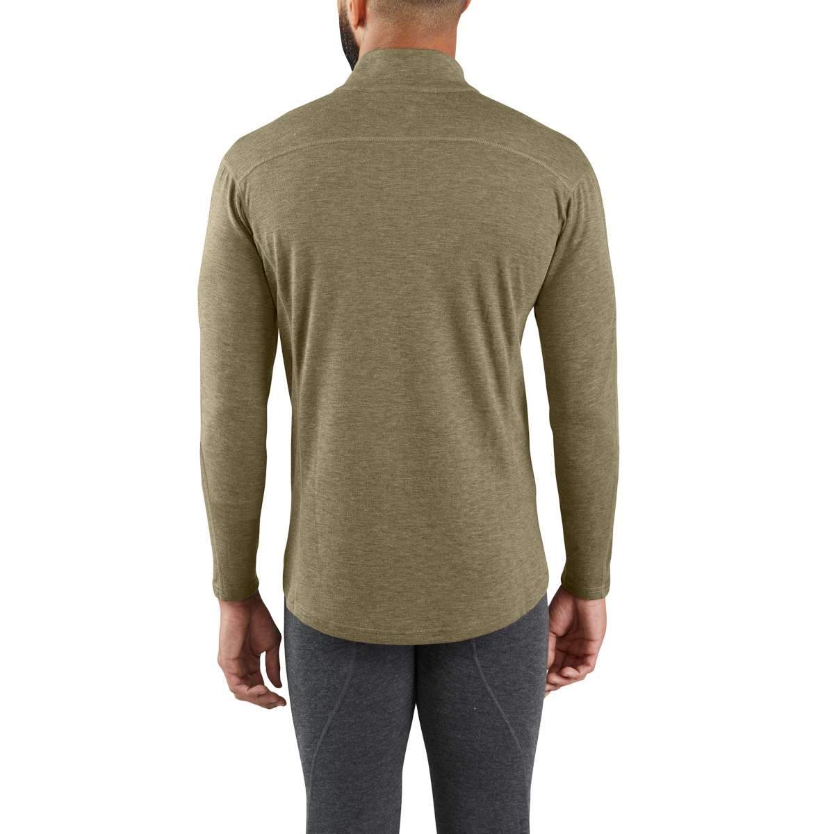 MBL120 - Carhartt Men's FORCE® Heavyweight Synthetic-Wool Blend Base Layer Quarter-Zip Pocket Top