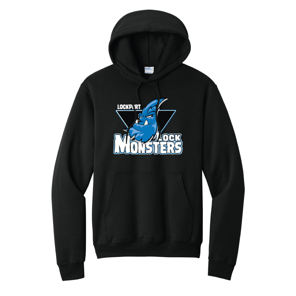 Lockport Lock Monsters - Port & Co® Youth Core Fleece Pullover Hooded Sweatshirt