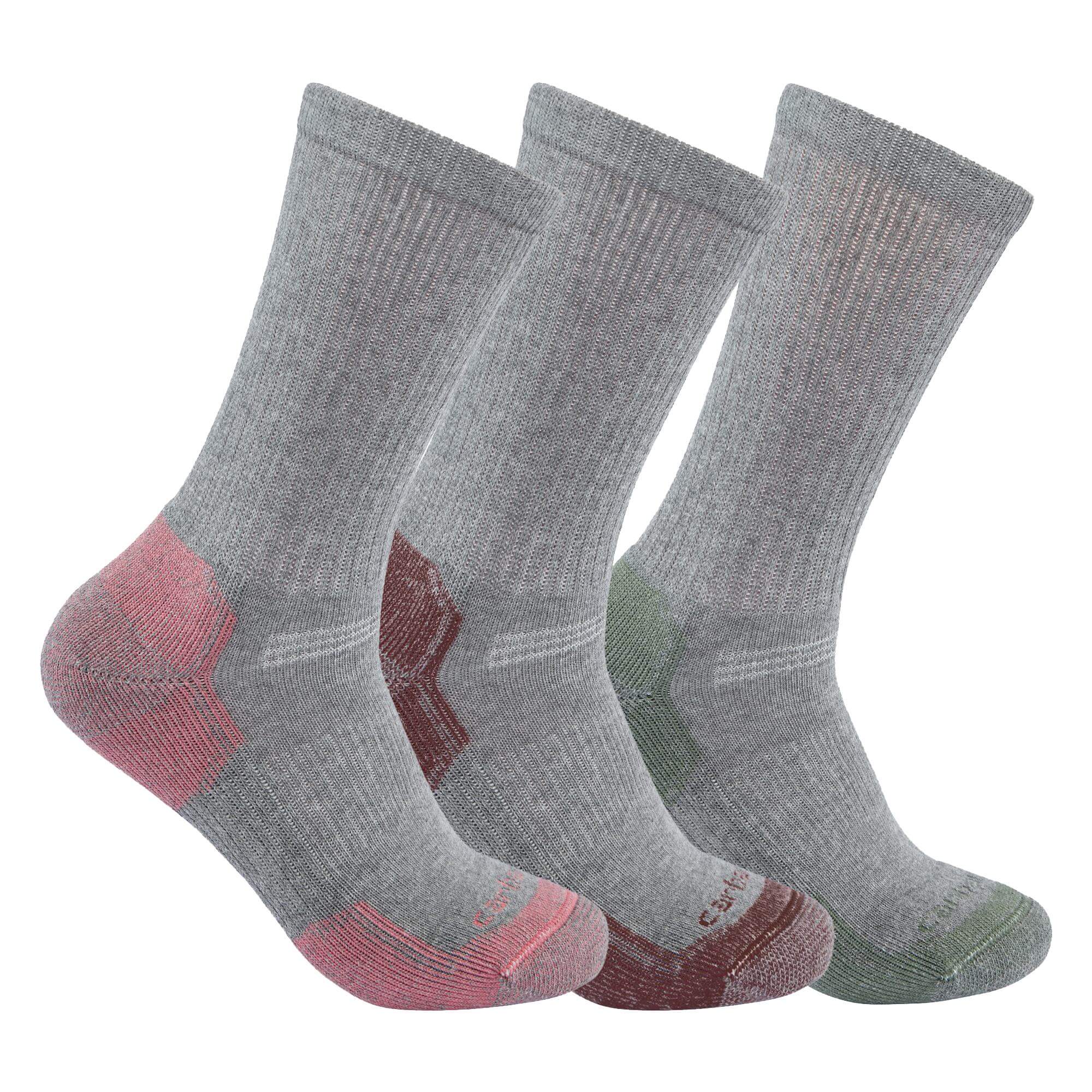 SC2823W - Carhartt Women's Midweight Cotton Blend Crew Sock 3-Pack