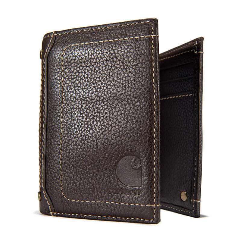 B000020920 - Carhartt  Pebble Leather Trifold Wallet Brown