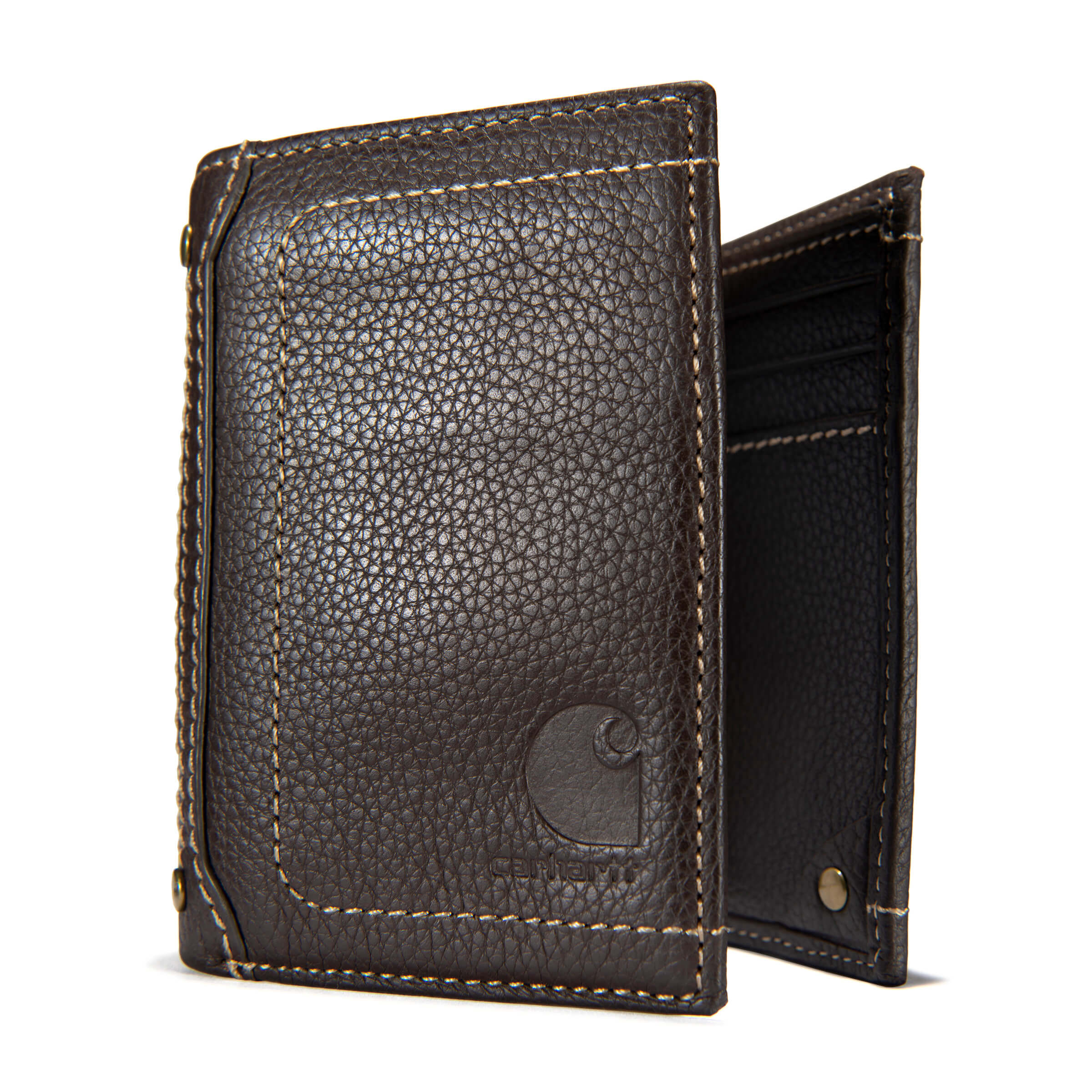 B000020920 - Carhartt  Pebble Leather Trifold Wallet Brown