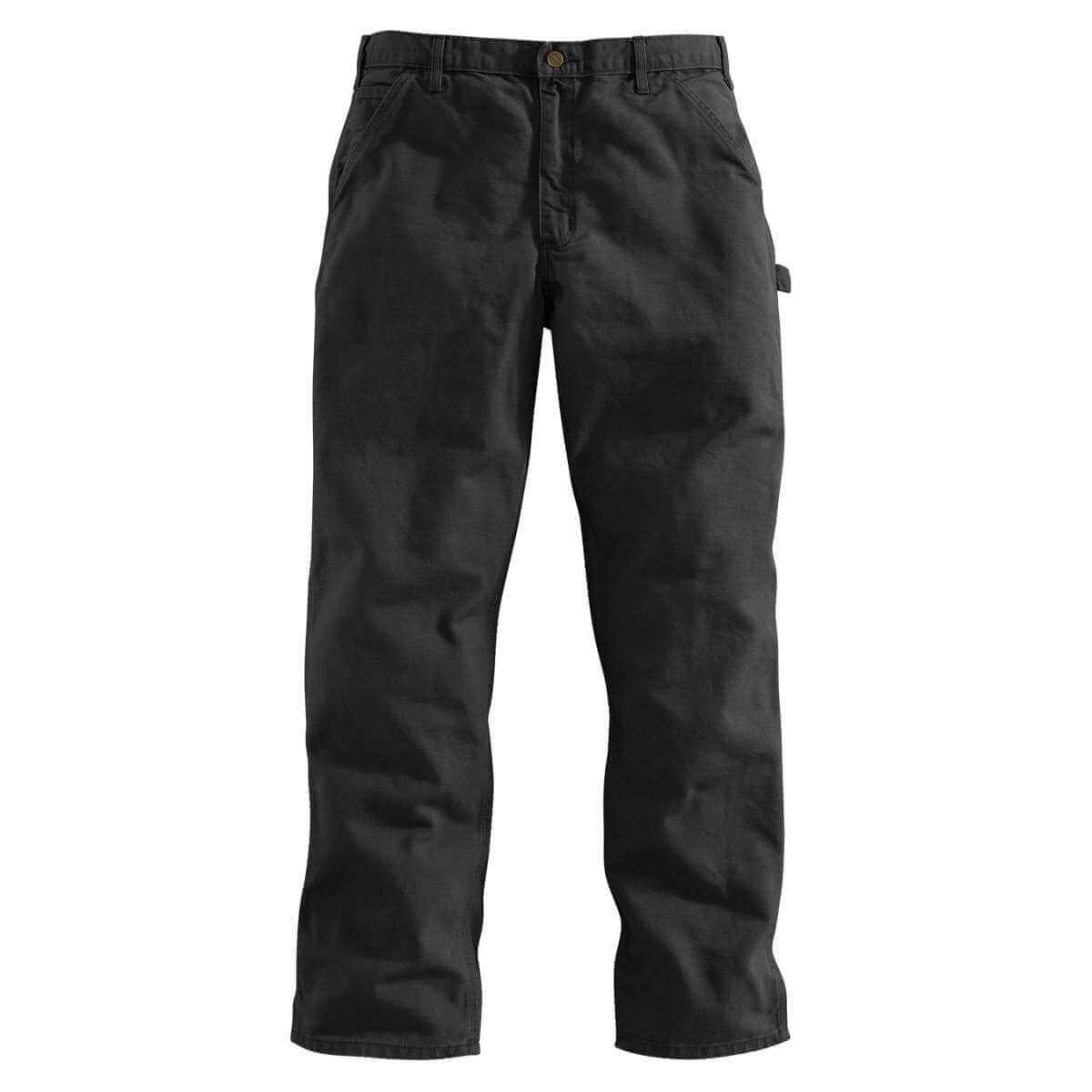 Carhartt Men's Loose Fit Washed Duck Utility Work Pant BLK Black
