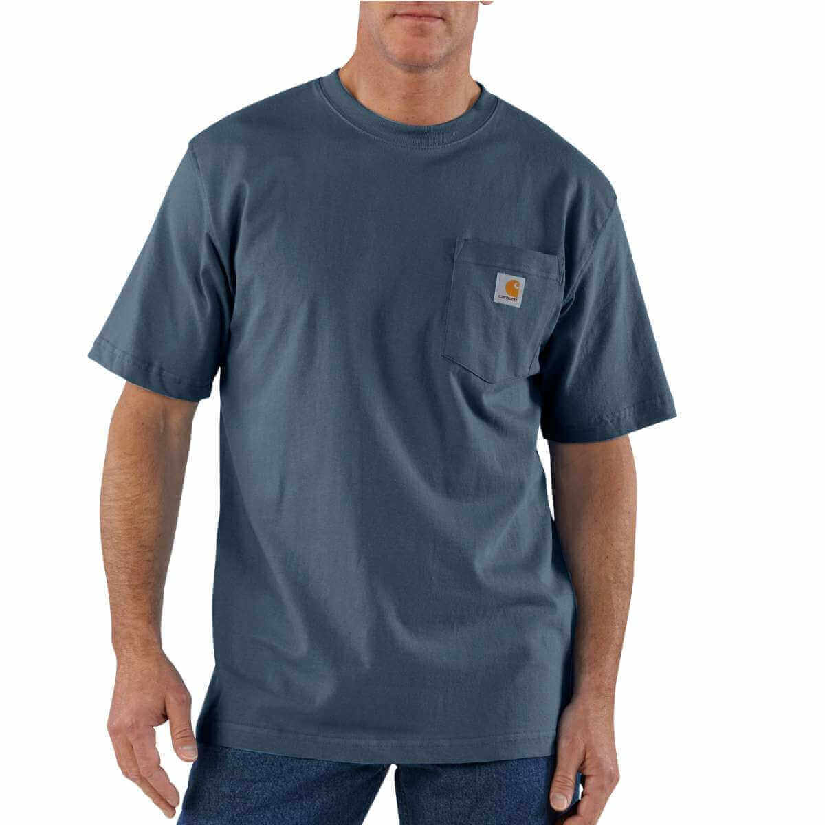 Carhartt Loose Fit Heavyweight Short Sleeve Pock T Shirt K87 Bluestone