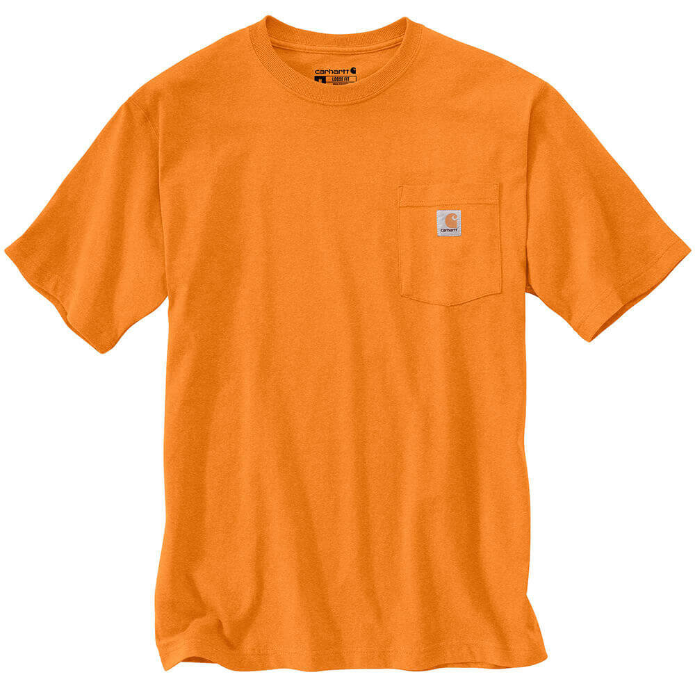 Carhartt Loose Fit Heavyweight Short Sleeve Pock T Shirt K87 Marmalade Heather