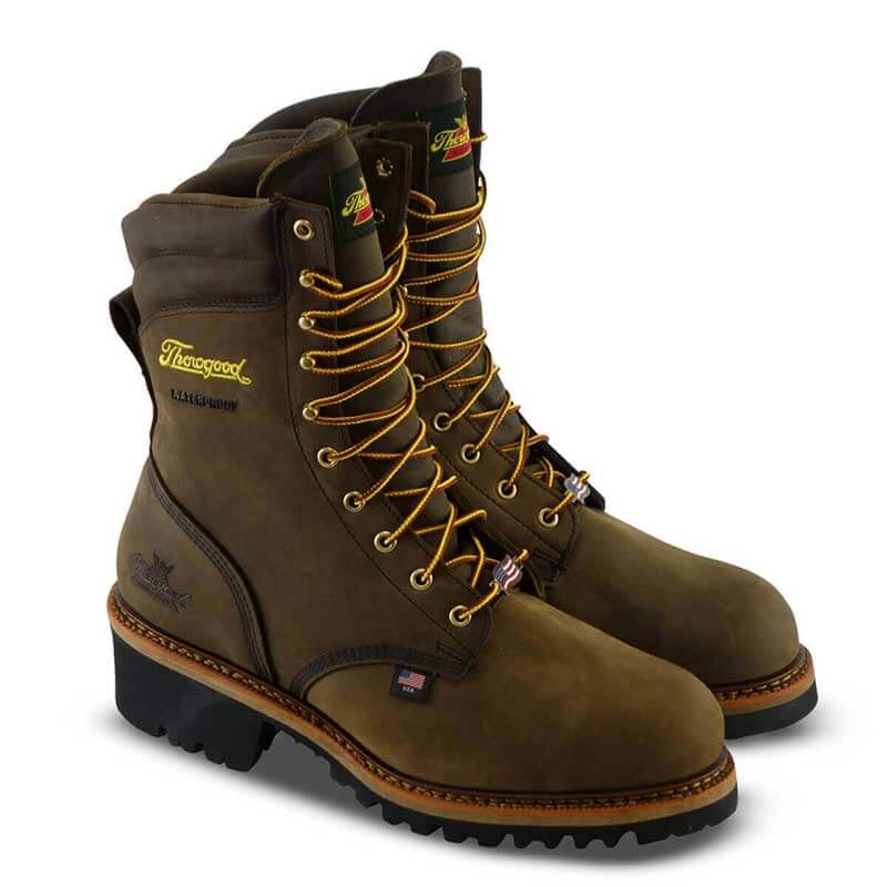 804-3555 - Thorogood Men's 9-Inch USA Logger Series Safety Toe Boots