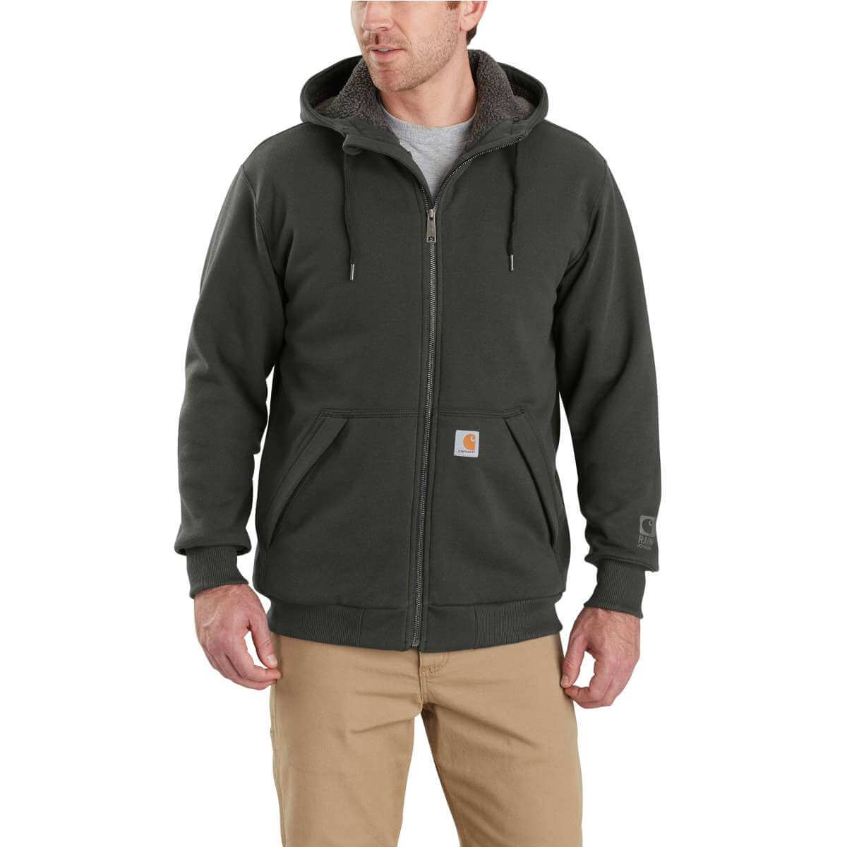 103308 - Carhartt Men's Rain Defender Relaxed Fit Midweight Lined Front-Zip Sweatshirt