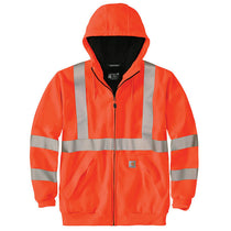 104988 - Carhartt Men's High Visibility Rain Defender Loose Fit Midweight Hooded Class 3 Sweatshirt