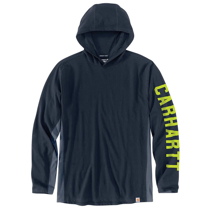 105481 - Carhartt Force Relaxed Fit Midweight Long-Sleeve Logo Graphic Hooded T-Shirt